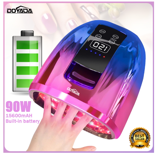 DOYADA Professional Salon Rechargeable 90W UV LED Cordless Nail Lamp Long Battery Life Nail Dryer