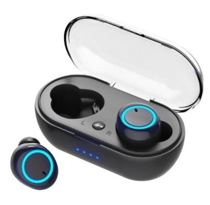 TWS Wireless Bluetooth Earphone Y50 Touch Control 9D Stereo Headset with Build-in Mic Earphones