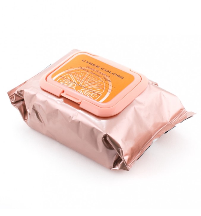 Cyber Colors Makeup Remover Wipes Grapefruit 30Pcs
