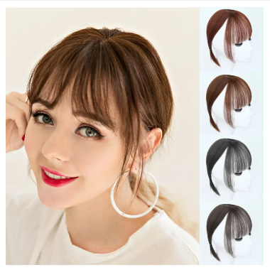 3D Air Bang Wig Extension Hair Women Replacement Top Split Air Bangs Natural Wig For Ladies Girls