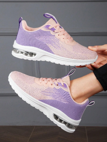 Women's Air Cushion Running Sports Shoes, Breathable Shock-Absorbing Workout Sneakers, Comfortable For Outdoor Walking And Jogging