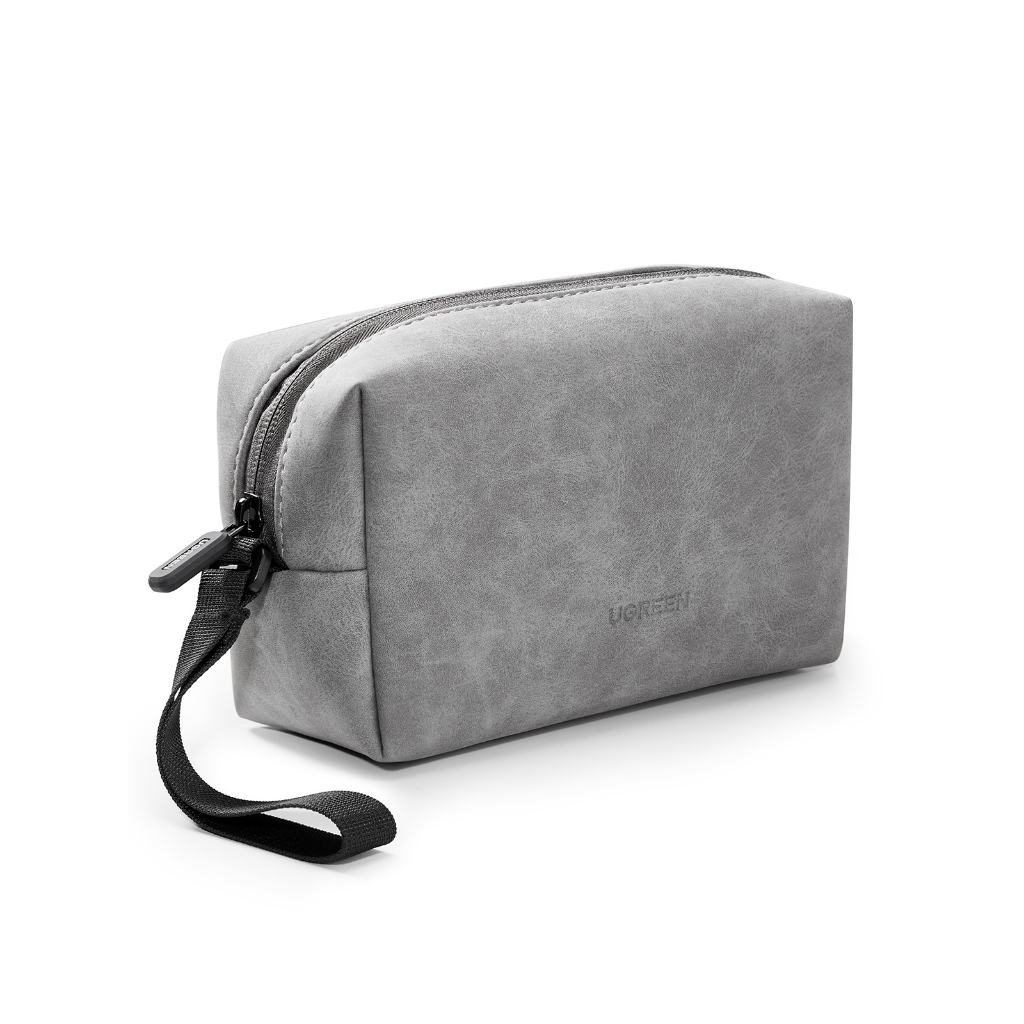 UGREEN Organizer Bag Leather Storage Case for Wired Headphones Earphone USB Cable Cell Phones Charger PC Digital Accessories Bag