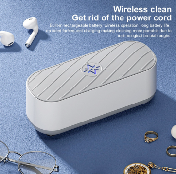 One Key Operation Jewelry Machine Household Cleaner Portable Cleaning Ultrasonic Frequency Vibration