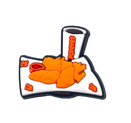 Cartoon Hamburger Food Croc Accessories Fried Chicken Jibbits Charm Popeyes Fries Jibits Crocs for Women Shoe Charms Pins Decoration f12