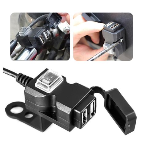 Motorcycle USB Charger Handlebar Charger Waterproof 5 V 1A/ 2.1A Adapter Power