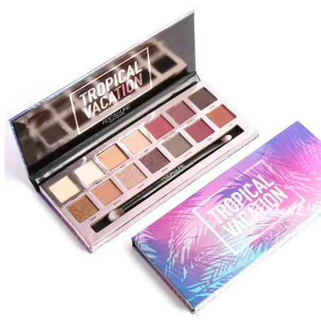 FOCALLURE 14 Colors Matte Glitter Shimmer Eyeshadow Brush