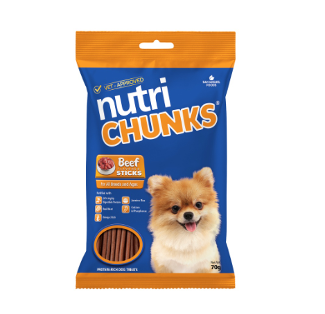 Nutri Chunks Beef Sticks 70g