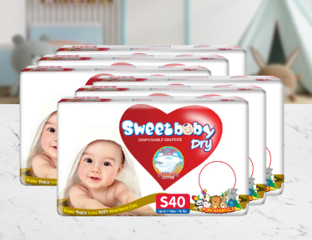 SWEETBABY DRY - ECONO PACK SMALL 40s x 6 PACKS