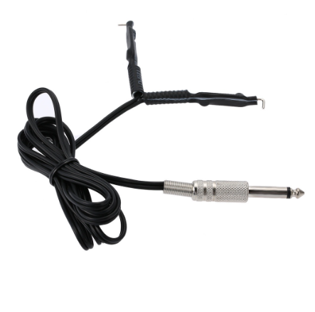 3PCS Tattoo Clip Cord Black Rubber Silicone Phono-plug Cord for Tattoo Machine Power Supplies