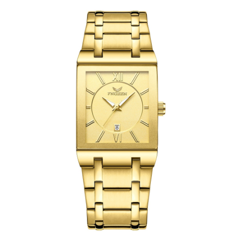 Business Men's Watch Waterproof Calendar Men's Square Watch Stainless Steel Quartz Foreign Trade Watch M2