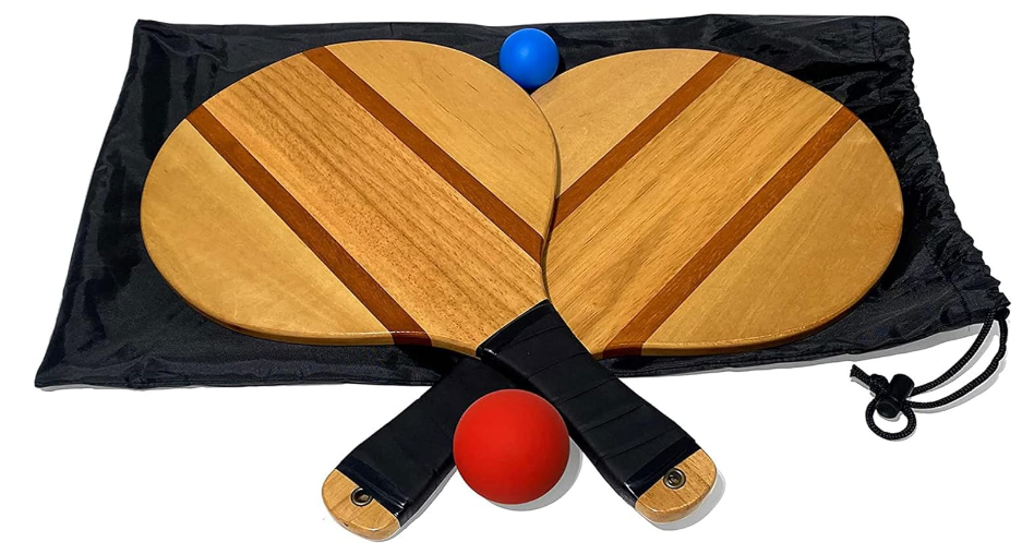 YardGames Premium Cooperative Outdoor Frescobol Game Set with 2 Paddles for Easy Backyard, Beach, or Park Summer Games for All Ages & Skill Levels