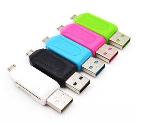 2in1 USB OTG Card Reader Universal Micro USB TF SD Card Reader for PC Phone