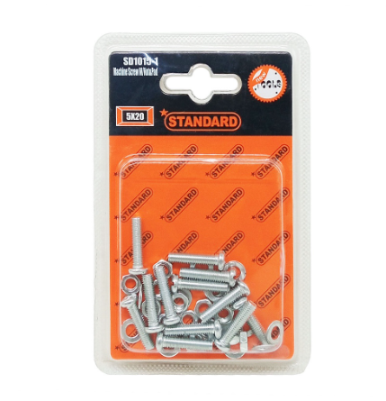 Standard Machine Screw with Nut Washer Set Zinc Steel Hardware Tools (SD1015-1/5)