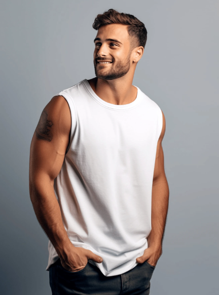 Men's Muscle Shirts Sleeveless Dri Fit Gym Workout Tank Top