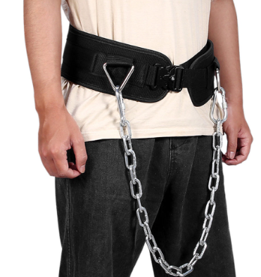 2 IN 1 Weight Lifting & Dip Belt with Chain Heavy Duty Gym Waist Weightlifting Belts for Pull Ups, Squat,Training, Fitness, Workout