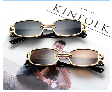 Ka camata Hitam Korean Hulzing Gaya Wanita Rectangle Shades Retro KACA MATA Sunglasses