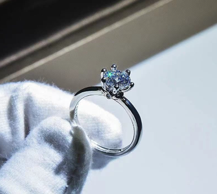 Silver Natural Gemstones White Bride Wedding Engagement Ring Jewelry