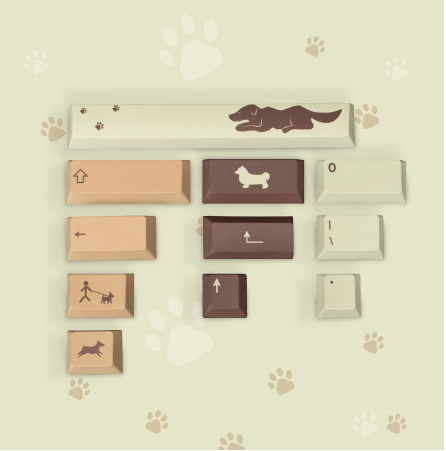 Dog 130 Keys PBT Keycap DYE-SUB Cherry Profile Keycaps For Mechanical Keyboard English Personality Custom