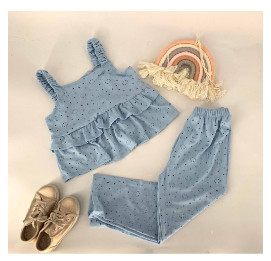 Sophia Gingham Fashion OOTD Terno for Kids-Girls D22