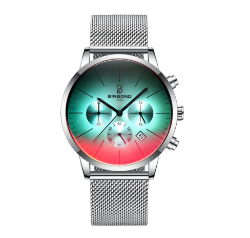 Binbond Original Luxury Ultra-Thin Fashion Multi-Function Symphony Sports Men Waterproof Stainless Steel Watch M05