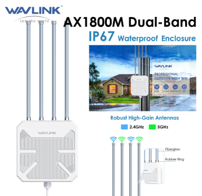 WAVLINK WiFi 6 Wireless Router Outdoor Access Point Repeater Wifi Signal Booster For PISO WIFI Dual Band 2.4G+5G AX1800 Long Range