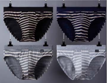 6 Pcs Cotton Stripes Brief For Men