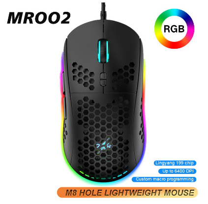 Zeus MR002 ( Beez-Hive ) Wired Gaming Mouse RGB Backlight Gaming - Upgraded Version