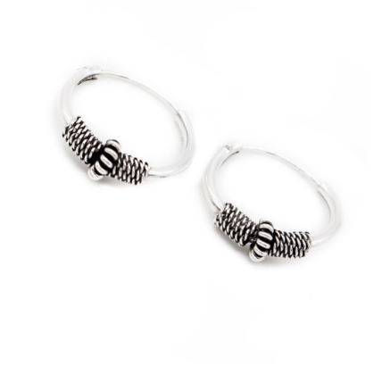 Oxidized Hoop Earrings