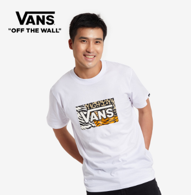 Vans Ap Animal Logo Print Short Sleeves Tee White T-Shirt For Men