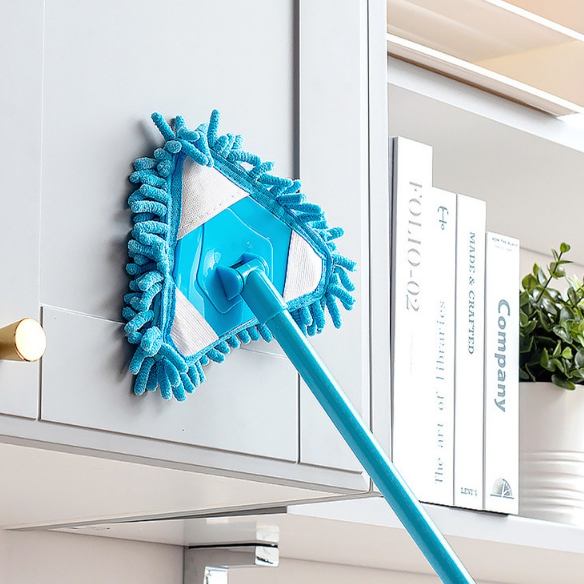 Magic Spin Mop Flat Floor Cleaning Mop With Spinner Bathroom Mop Rotatable Triangle Mop Dust Mop