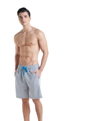 Huga Activewear Mens Cotton Travel Shorts w/ Zippered Pocket Short for Men