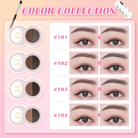 SANIYE Waterproof Eyebrow Enhance Powder Drawing Makeup Set With Brush E028