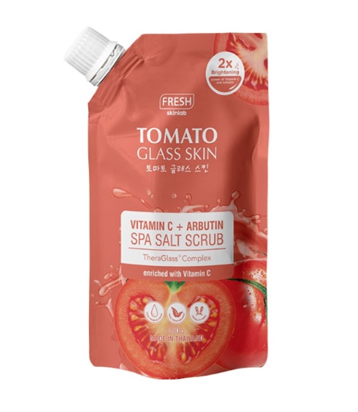 Fresh Skinlab Tomato Glass Skin Vitamin C plus Arbutin Spa Salt Scrub 350g