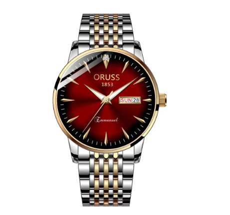 Original Luxury Stainless Steel Fashion Men's Waterproof Luminous Calendar Swiss analog quartz Automatic  Watch M7