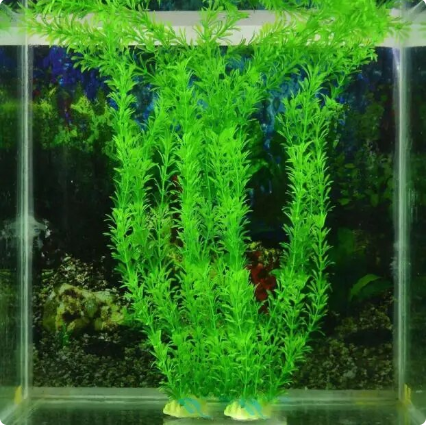 Aquarium Simulation Plant Aquatic Fish Tank Plants Plastic Artificial Water Grass Fish Tank Decoration Accessories(About 32cm)어항