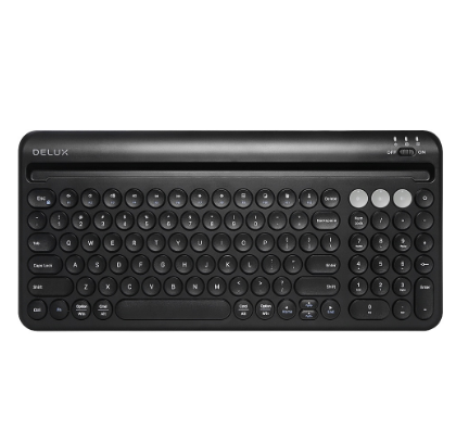 Delux K2212V Wireless Bluetooth Keyboard With Holder 100 Keys Scissors Keycaps Rechargeable Keyboards For Windows Mac