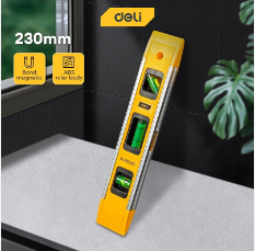 Deli 3-In-1Magnetic Spirit Level Bar Thicker Aluminum Mini Level Bar With Magnet EDL290230