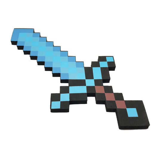 Game Eva Foam Diamond Pickaxe Axe Hamaxe Swords Model Toy Kids Gift Action Figure Toys Cosplay Props A12