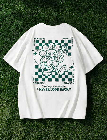 Manfinity Hypemode Men's Plus Size Cartoon Pattern Knitted Casual Short Sleeve T-Shirt