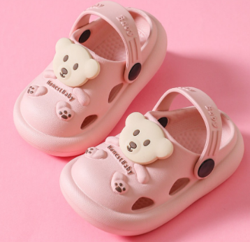 Bear Baby Sandals for Kids Girls Soft Non-Slip Slippers （1-6years）