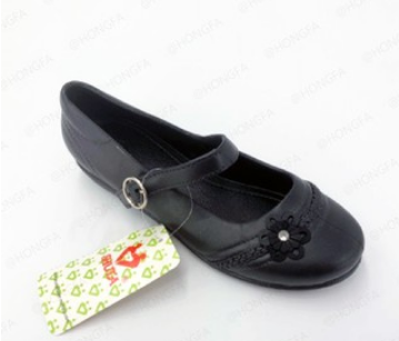 Shuta Kids Black School Shoes for Girl Performance Waterproof Rubber Shoes  HF525s