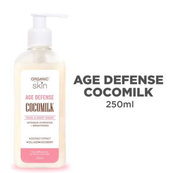Organic Skin Japan Age Defense Coco milk Face & Body Wash 250ml Bodywash with Collagen Anti Aging