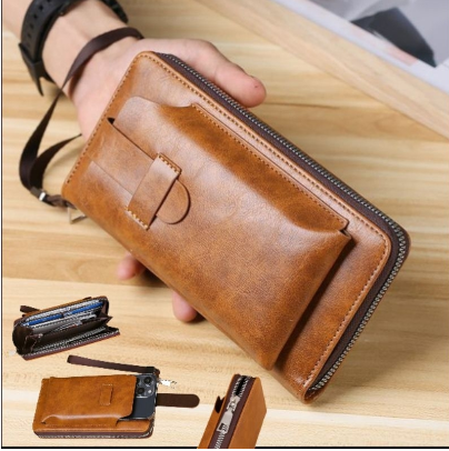 YQY #2305 New fashion men’s leather cp wallet long wallet