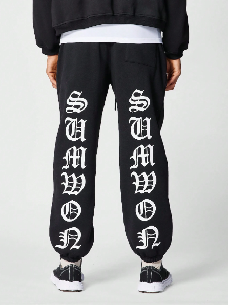 SUMWON Regular Fit Jogger Pant With Back Graphic