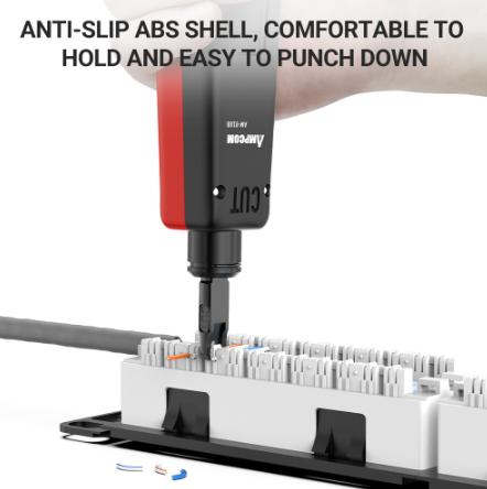 Ampcom Punch Down Tool, 110 Type Multi-Function Network Cable Tool Telephone Impact Terminal Insertion Tools For Patch Panel
