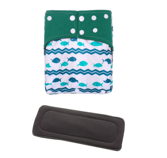 Cloth Diaper 1 Set With Bamboo Charcoal Inserts In Stocks D24