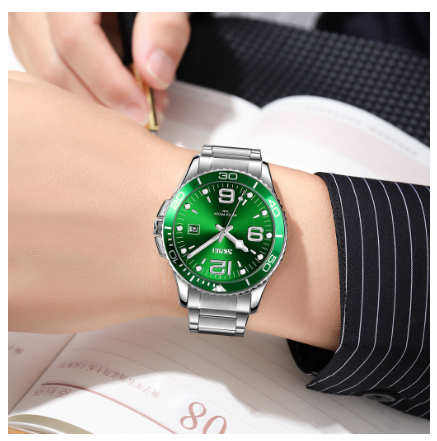 Skmei Luxury Quartz movement Date Time Wristwatches Mens Casual Waterproof Watches 9278 GREEN