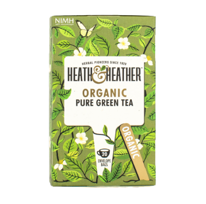 Heath & Heather Pure Green Organic Tea 20 Bags