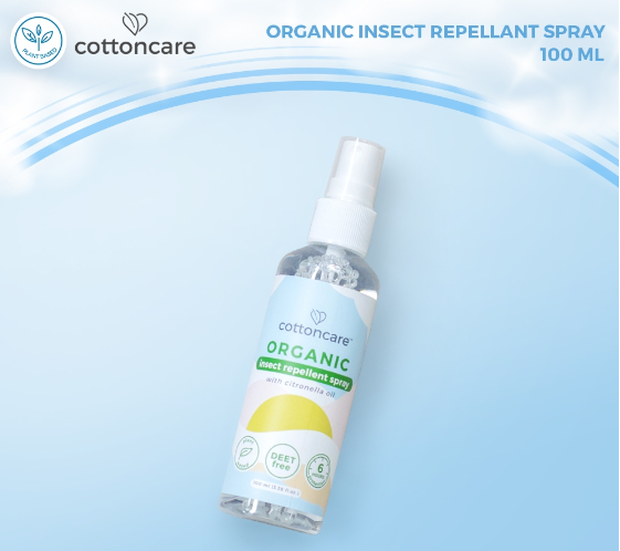 Cottoncare™ (100ML) Organic Citronella Mosquito Insect Repellent Spray DEET Drug free Natural