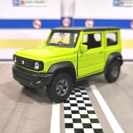 1/36 Welly Suzuki Jimny JB74 Kinetic Yellow Diecast Scale Model Toy Car